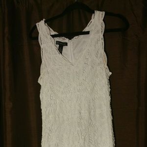 White crochet dress